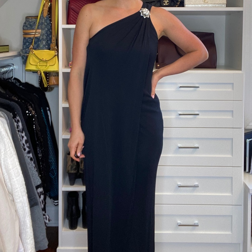 Black, one strap dress